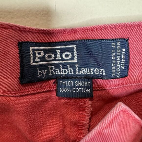 Polo Ralph Lauren Shorts Mens 36 Pleated Tyler Chino Prep Loose Salmon Read - Picture 9 of 11
